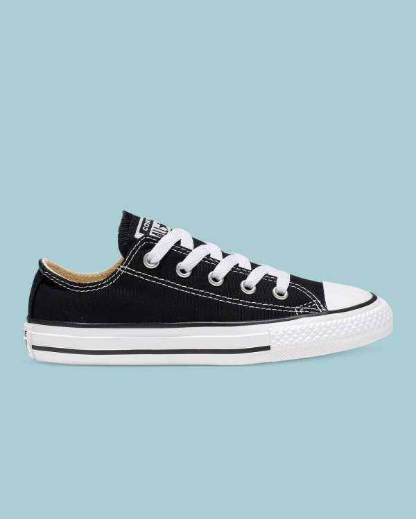 Converse Chuck Taylor All Star Sort Sko Danmark - Converse Lave Sneakers Børn - 02967LWUI